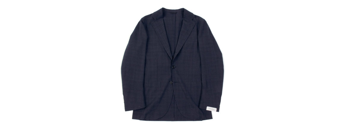 De Petrillo(デ ペトリロ) NUVOLA (ヌーボラ) ストレッチ シアサッカー グレンチェック ジャケット NAVY (ネイビー・454) Made in italy (イタリア製) 2020 春夏新作 デペトリロ 愛知 名古屋 altoediritto アルトエデリット