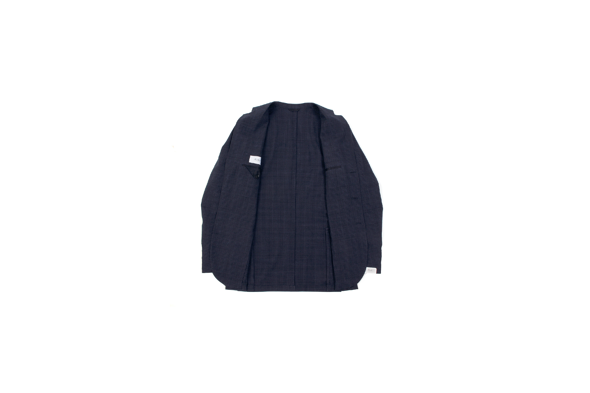 De Petrillo(デ ペトリロ) NUVOLA (ヌーボラ) ストレッチ シアサッカー グレンチェック ジャケット NAVY (ネイビー・454) Made in italy (イタリア製) 2020 春夏新作 デペトリロ 愛知 名古屋 altoediritto アルトエデリット