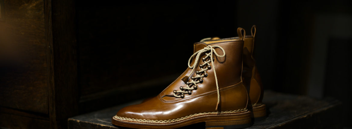 ENZO BONAFE(エンツォボナフェ) ART.3983 Lace up Boots(レースアップブーツ) Horween Shell Cordovan Leather ホーウィン社シェルコードバンレザー ドレスシューズ ドレスブーツ BOURBON (バーボン) made in italy (イタリア製) エンツォボナフェ レースアップブーツ コードバン バーボン スペシャルブーツ 愛知 名古屋 altoediritto アルトエデリット