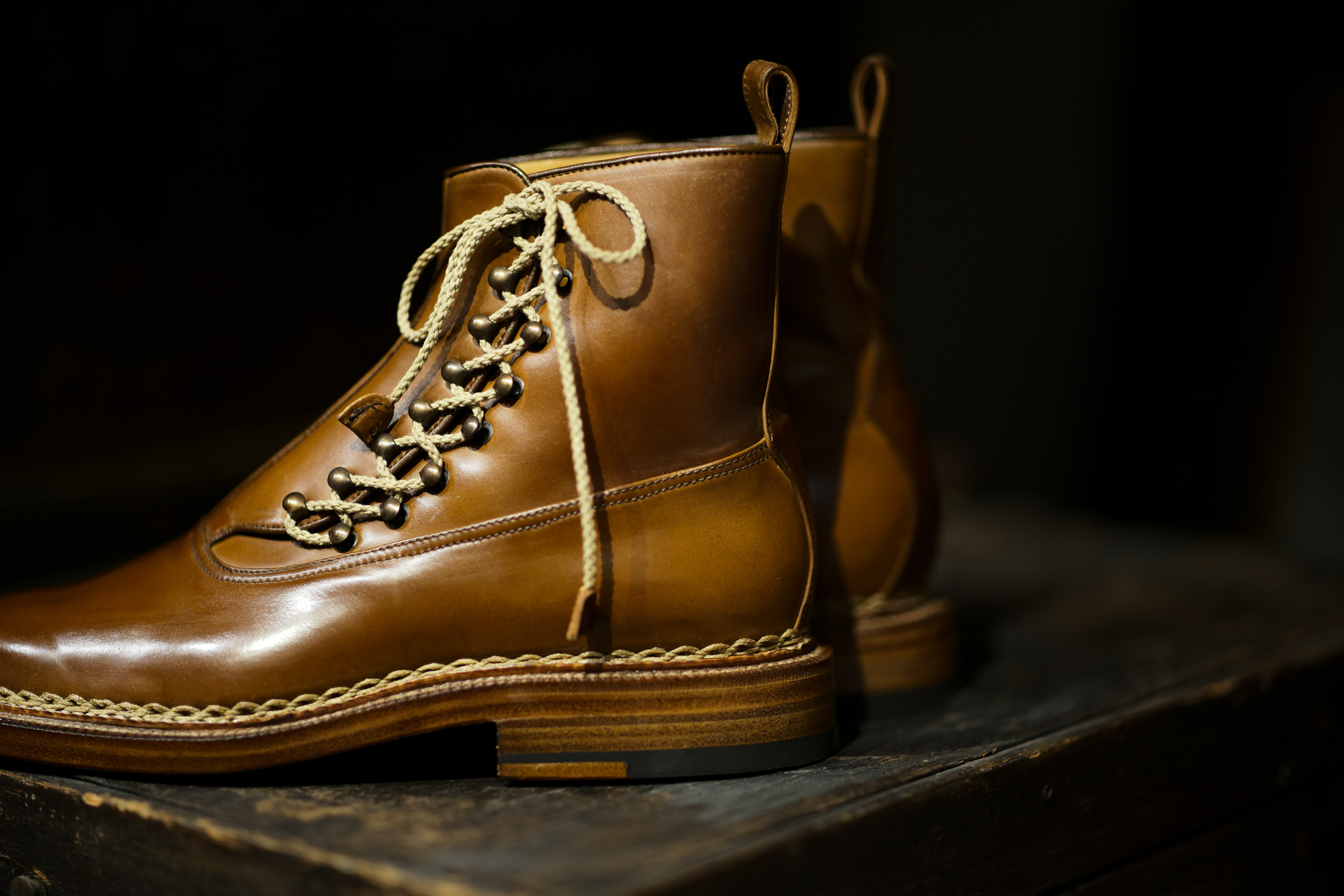 ENZO BONAFE(エンツォボナフェ) ART.3983 Lace up Boots(レースアップブーツ) Horween Shell Cordovan Leather ホーウィン社シェルコードバンレザー ドレスシューズ ドレスブーツ BOURBON (バーボン) made in italy (イタリア製) エンツォボナフェ レースアップブーツ コードバン バーボン スペシャルブーツ 愛知 名古屋 altoediritto アルトエデリット