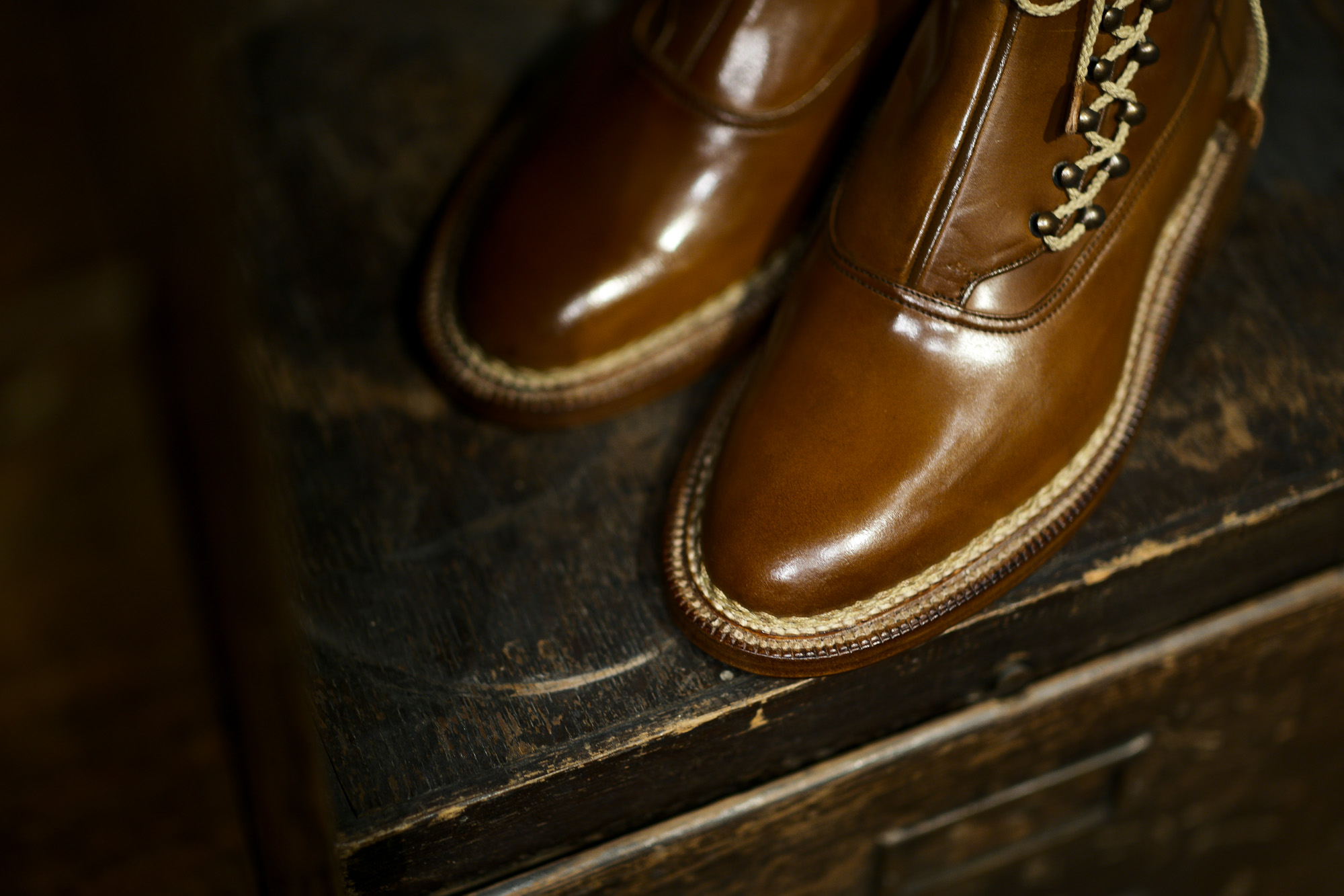 ENZO BONAFE(エンツォボナフェ) ART.3983 Lace up Boots(レースアップブーツ) Horween Shell Cordovan Leather ホーウィン社シェルコードバンレザー ドレスシューズ ドレスブーツ BOURBON (バーボン) made in italy (イタリア製) エンツォボナフェ レースアップブーツ コードバン バーボン スペシャルブーツ 愛知 名古屋 altoediritto アルトエデリット