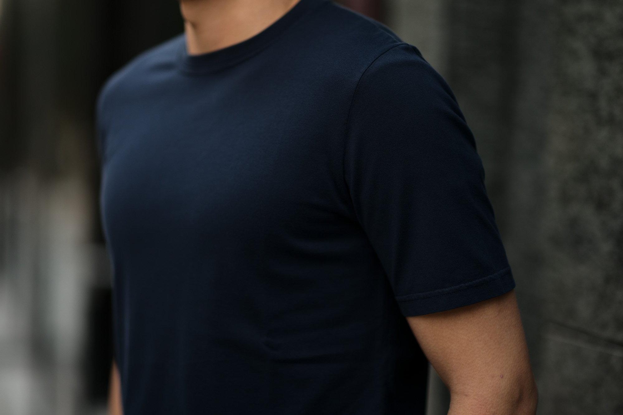 FEDELI(フェデーリ) Crew Neck T-shirt (クルーネック Tシャツ) ギザコットン Tシャツ NAVY (ネイビー・626) made in italy (イタリア製) 2020 春夏 【ご予約受付中】愛知 名古屋 altoediritto アルトエデリット TEE
