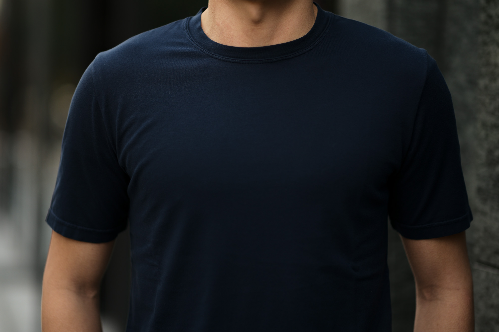 FEDELI(フェデーリ) Crew Neck T-shirt (クルーネック Tシャツ) ギザコットン Tシャツ NAVY (ネイビー・626) made in italy (イタリア製) 2020 春夏 【ご予約受付中】愛知 名古屋 altoediritto アルトエデリット TEE