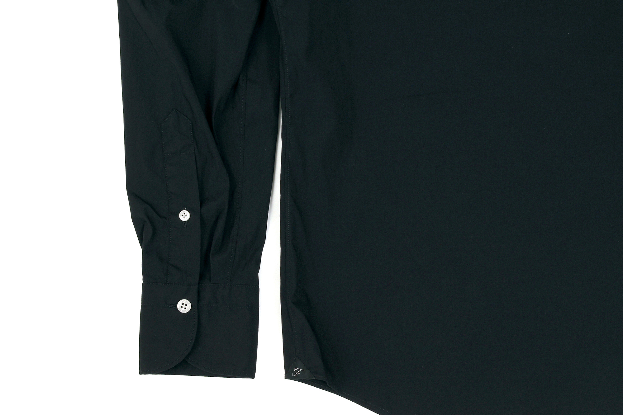 Finamore (フィナモレ) SEUL ITALIAN COLOR STRETCH COTTON SHIRTS ストレッチコットン ワンピースカラー シャツ BLACK (ブラック) made in italy (イタリア製) 2020 春夏新作 愛知 名古屋 altoediritto アルトエデリット シャツ