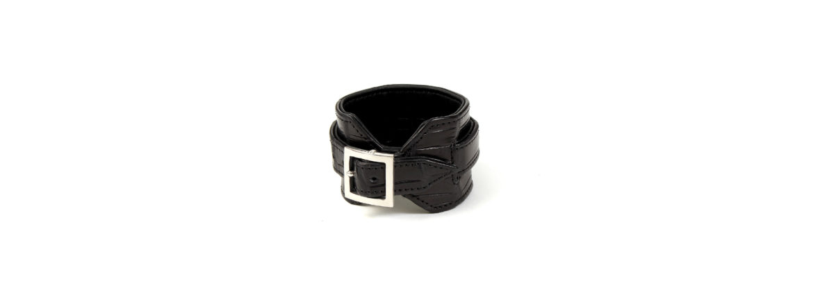 FIXER(フィクサー) LEATHER BRACELET 925 STERLING SILVER(925 スターリングシルバー) カーフ レザー ブレスレット BLACK (ブラック) 愛知 名古屋 altoediritto アルトエデリット クロコダイル ブレスレット バングル