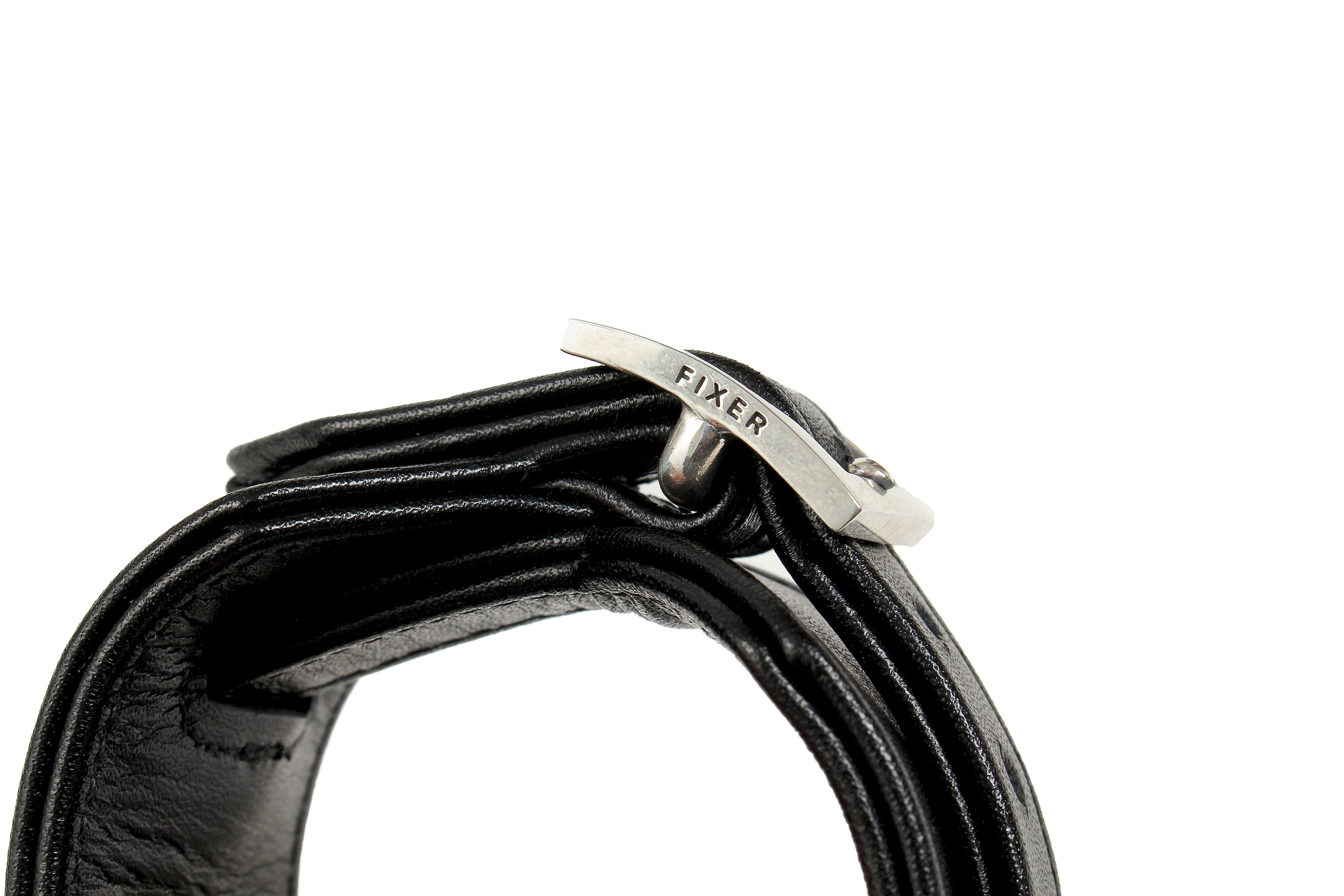 FIXER(フィクサー) LEATHER BRACELET 925 STERLING SILVER(925 スターリングシルバー) カーフ レザー ブレスレット BLACK (ブラック) 愛知 名古屋 altoediritto アルトエデリット クロコダイル ブレスレット バングル