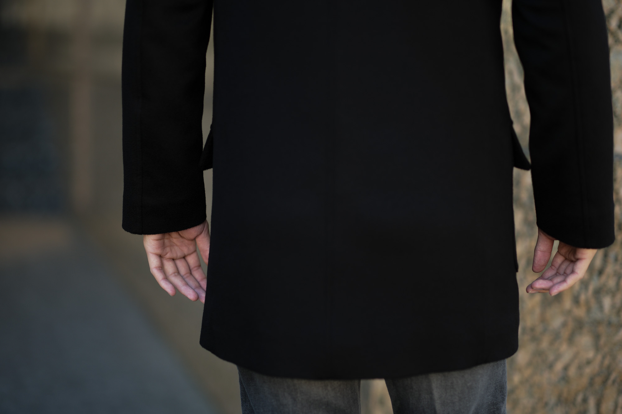 HERNO(ヘルノ) N-3B Cashmere coat (カシミア コート) LUIGI COLOMBO (ルイージ・コロンボ) 撥水 カシミア ロング コート BLACK (ブラック・9300) Made in italy (イタリア製) 2019 秋冬新作 altoediritto アルトエデリット 愛知 名古屋