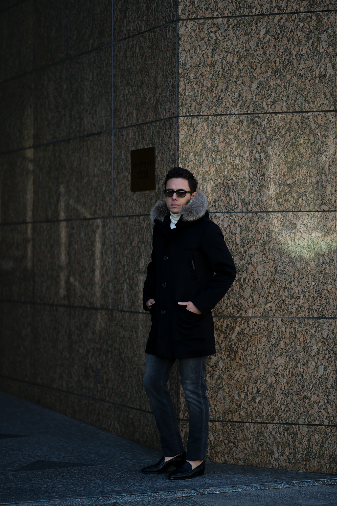 HERNO(ヘルノ) N-3B Cashmere coat (カシミア コート) LUIGI COLOMBO (ルイージ・コロンボ) 撥水 カシミア ロング コート BLACK (ブラック・9300) Made in italy (イタリア製) 2019 秋冬新作 altoediritto アルトエデリット 愛知 名古屋