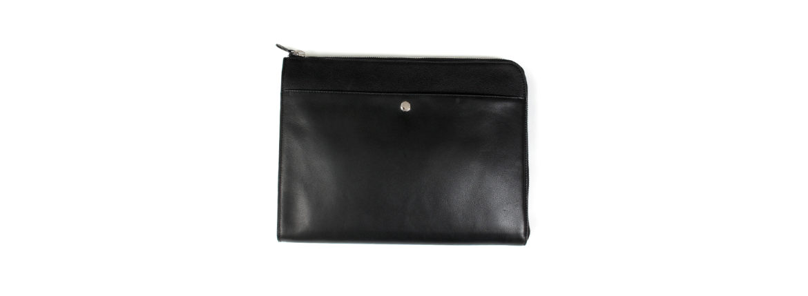 J&M DAVIDSON(ジェイアンドエムデヴィッドソン) PORTFOLIO POUCH (ポートフォリオポーチ) カーフレザー クラッチバッグ BLACK (ブラック・999) Made in spain (スペイン製) 2019 秋冬新作 愛知 名古屋 altoediritto アルトエデリット