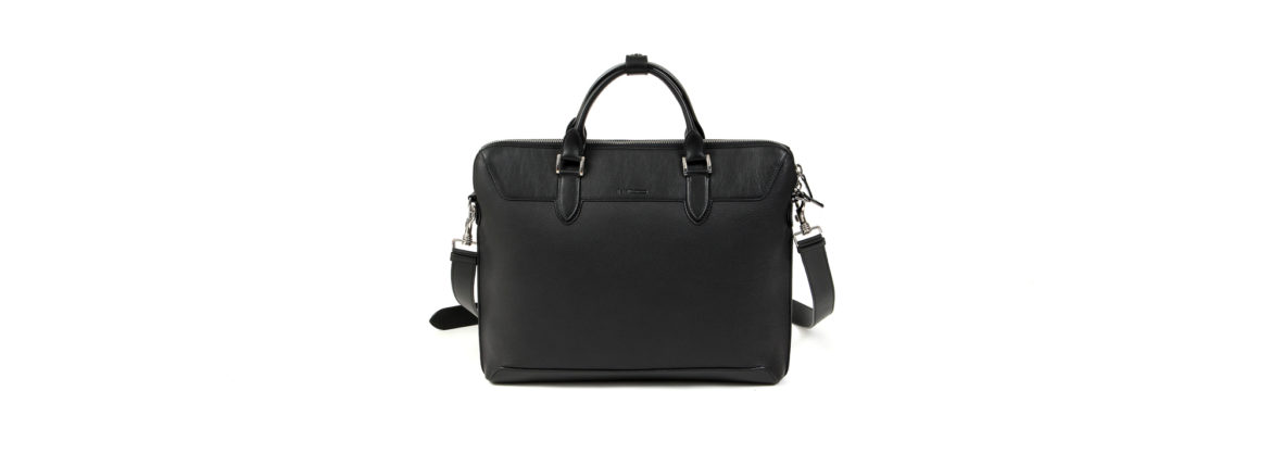 J&M DAVIDSON(ジェイアンドエムデヴィッドソン) WORK TOTE (ワークトート) カーフレザー ブリーフケース BLACK (ブラック・999) Made in spain (スペイン製) 2019 秋冬新作のイメージ