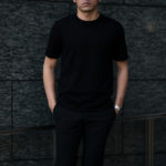 MANRICO CASHMERE “Cashmere 100” T-Shirts M110 0000 BLACK(ブラック),SNOW WHITE(スノーホワイト),DRESS BLUES(ドレスブルー),ROYAL BLUE(ロイヤルブルー),SABLE(グレージュ),GREY STONE(ダークグレー),AZTEC(ブラウン),CAMEL(キャメル),KOMBU GREEN(グリーン),YELLOW(イエロー),GRENADINE(オレンジ),HIGH RISK RED(ハイリスクレッド) MADE IN ITALY(イタリア製) 2020AWのイメージ