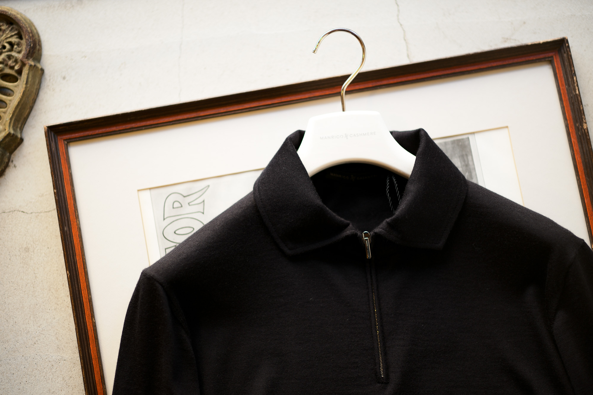 MANRICO CASHMERE "Silk Cashmere Wool" Polo Halfzip Sweater M050 0004 2020AW マンリコカシミア カシミヤ シルク カシミヤ ウール ニット イタリア製 altoediritto アルトエデリット　愛知 名古屋 