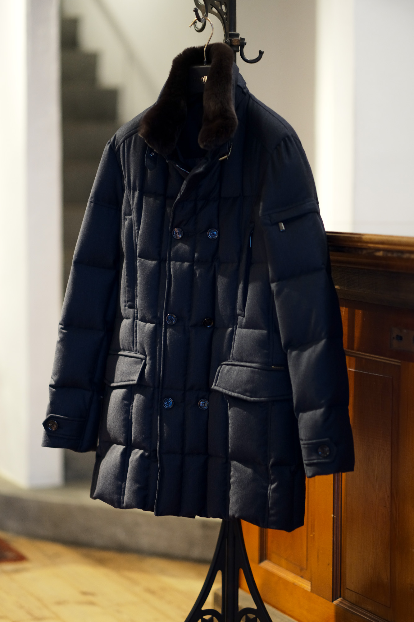 MOORER "MORRIS" Wool Cashmere Down Jacket  2020AW /// BEIGE(ベージュ・32),BROWN(ブラウン・35),BOSCO(オリーブ・36),ANTRACITE(チャコール・05),BLUE GREY(ブルーグレー・75),BLUE(ブルー・77),NERO(ブラック・08) 【2020 秋冬 受注会開催 2019.12.15～2020.1.05】ムーレー ボンド カシミヤコート 愛知 名古屋 altoediritto アルトエデリット ダウンコート モーリス