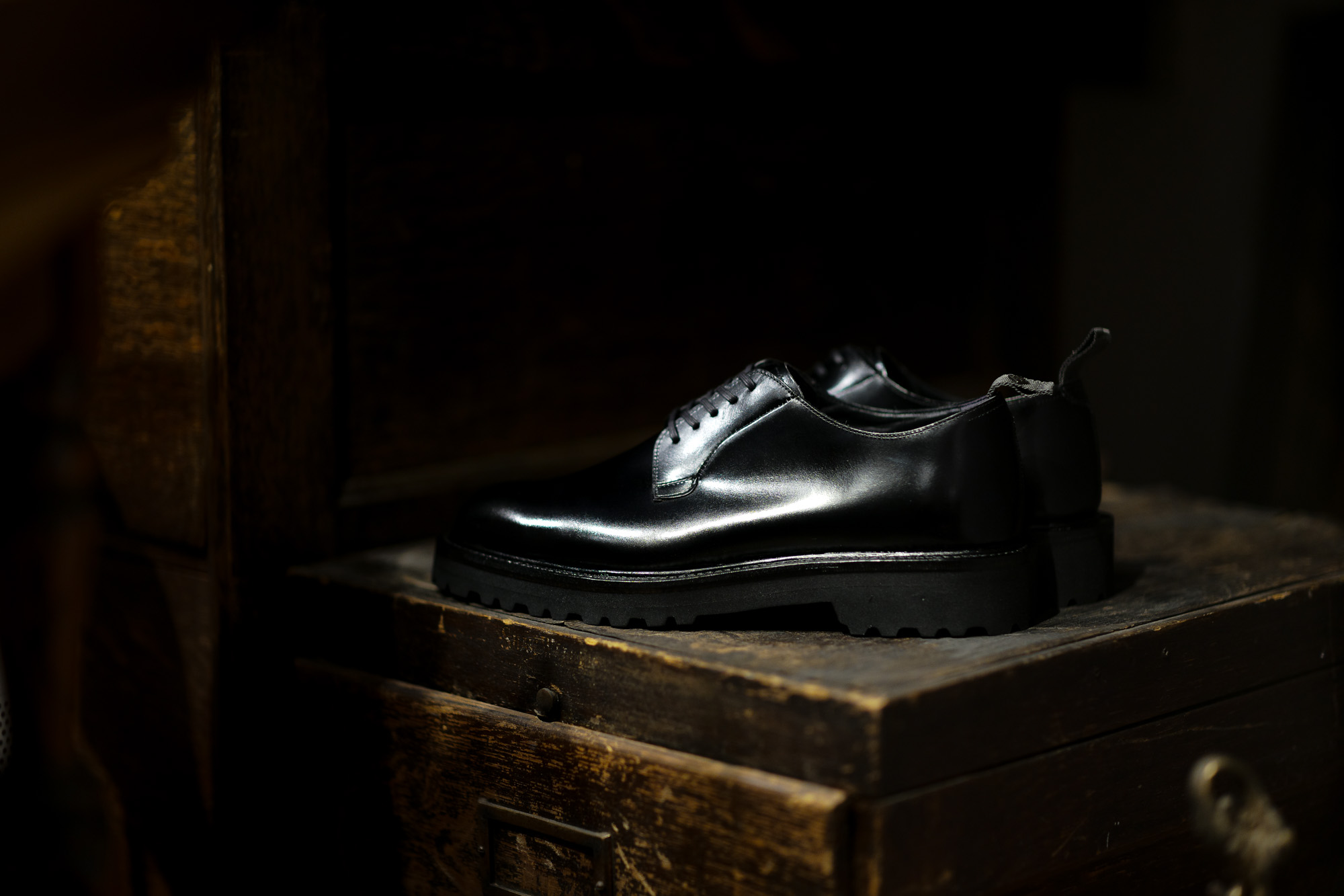 WH (ダブルエイチ) WHS-0010 Plane Toe Shoes (干場氏 スペシャル) Birdie Last (バーディラスト) ANNONAY Vocalou Calf Leather プレーントゥシューズ BLACK (ブラック) MADE IN JAPAN (日本製) 2020 愛知 名古屋 alto e diritto altoediritto アルトエデリット