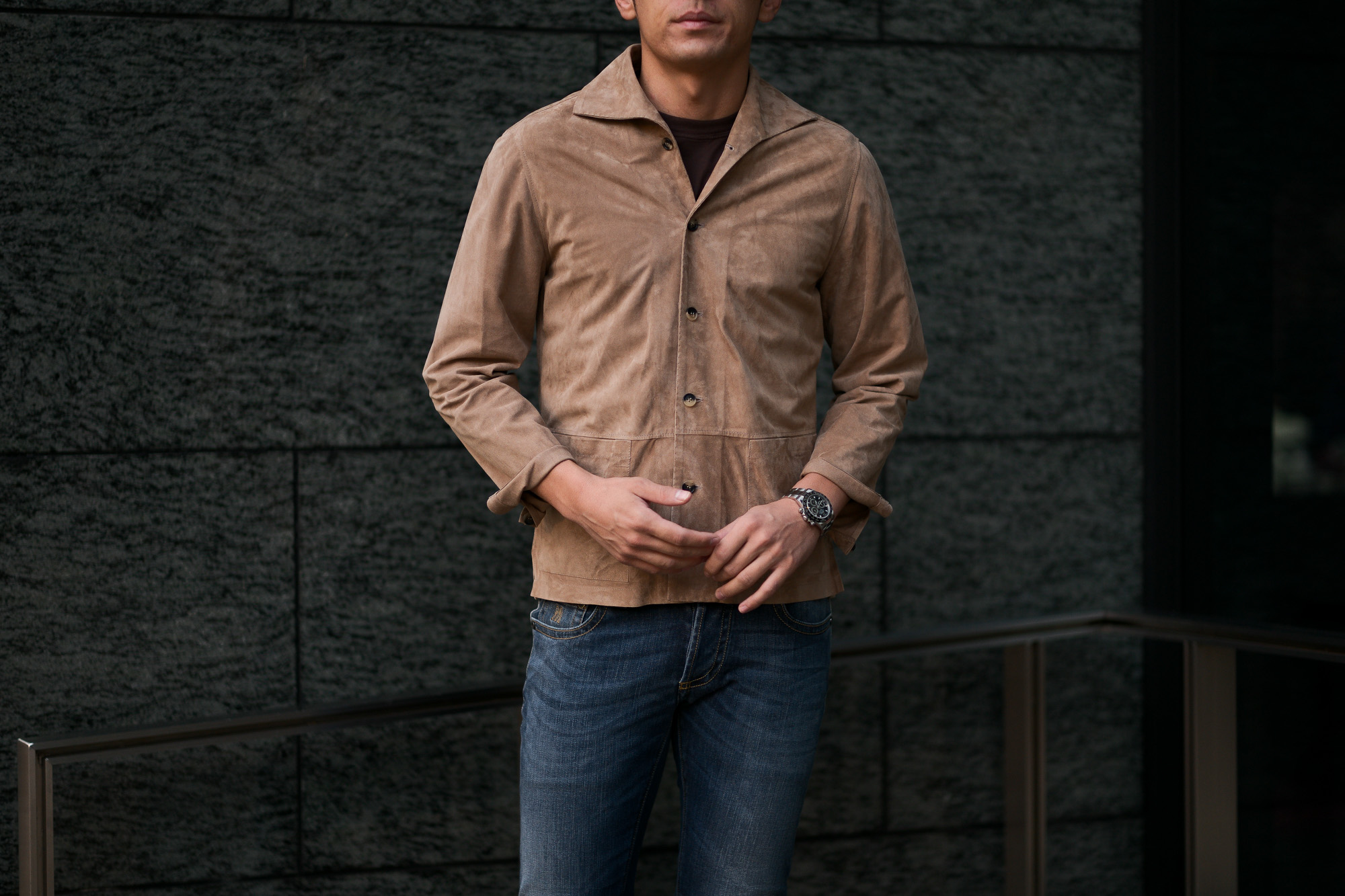 Alfredo Rifugio (アルフレード リフージオ) 20E326HM CAMOSCIO Summer Suede Leather Shirts サマースウェード レザーシャツ BEIGE(ベージュ) made in italy (イタリア製) 2020 春夏 【ご予約受付中】 alfredorifujio アルフレードリフージオ 愛知 名古屋 Alto e Diritto アルト エ デリット alto e diritto アルトエデリット レザージャケット 素肌にレザー 42,44,46,48,50,52