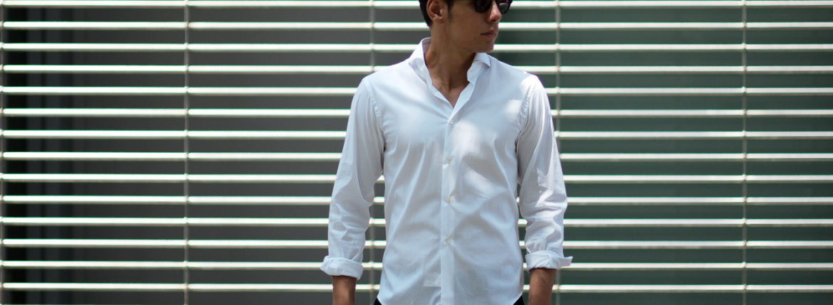 Cuervo (クエルボ) Sartoria Collection (サルトリア コレクション) Pier(ピエル) STRETCH COTTON ストレッチコットン シャツ WHITE(ホワイト) MADE IN ITALY (イタリア製) 2020 イタリアシャツ 愛知 名古屋 altoediritto アルトエデリット