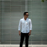Cuervo (クエルボ) Sartoria Collection (サルトリア コレクション) Pier(ピエル) STRETCH COTTON ストレッチコットン シャツ WHITE(ホワイト) MADE IN ITALY (イタリア製) 2020のイメージ