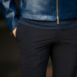 cuervo bopoha (クエルボ ヴァローナ) Sartoria Collection (サルトリア コレクション) Brad (ブラッド) WASHABLE 2WAY SUPER COMFORT NYLON ウォッシャブル ストレッチ ナイロン スラックス NAVY (ネイビー) MADE IN JAPAN (日本製) 2020 春夏 【ご予約受付中】のイメージ