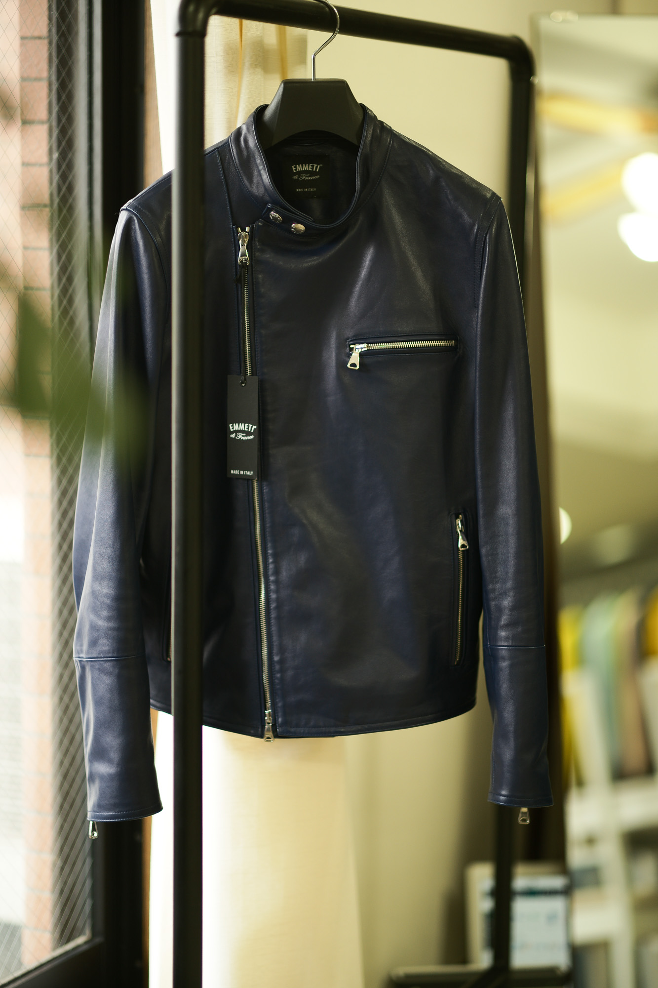 EMMETI /// "JOSEPH" Nappa Leather DOUBLE RIDERS NERO,BLUE 2020SS エンメティ ジョセフ ナッパレザー ダブルライダース シングルライダース ブラック ブルー 愛知 名古屋 altoediritto アルトエデリット 44 46 48 50 52 54