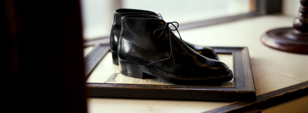 ENZO BONAFE (エンツォボナフェ) ART.3722 Chukka boots Du Puy Vitello デュプイ社ボックスカーフ チャッカブーツ NERO (ブラック) made in italy (イタリア製) 2020 【ご予約受付中】alto e diritto altoediritto アルトエデリット 愛知 名古屋