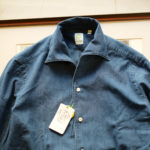 Finamore (フィナモレ) SEUL ITALIAN COLOR DENIM SHIRTS デニム ワンピースカラー シャツ BLEACH (ブリーチ・01) made in italy (イタリア製) 2020春夏新作 【入荷しました】【フリー分発売開始】のイメージ