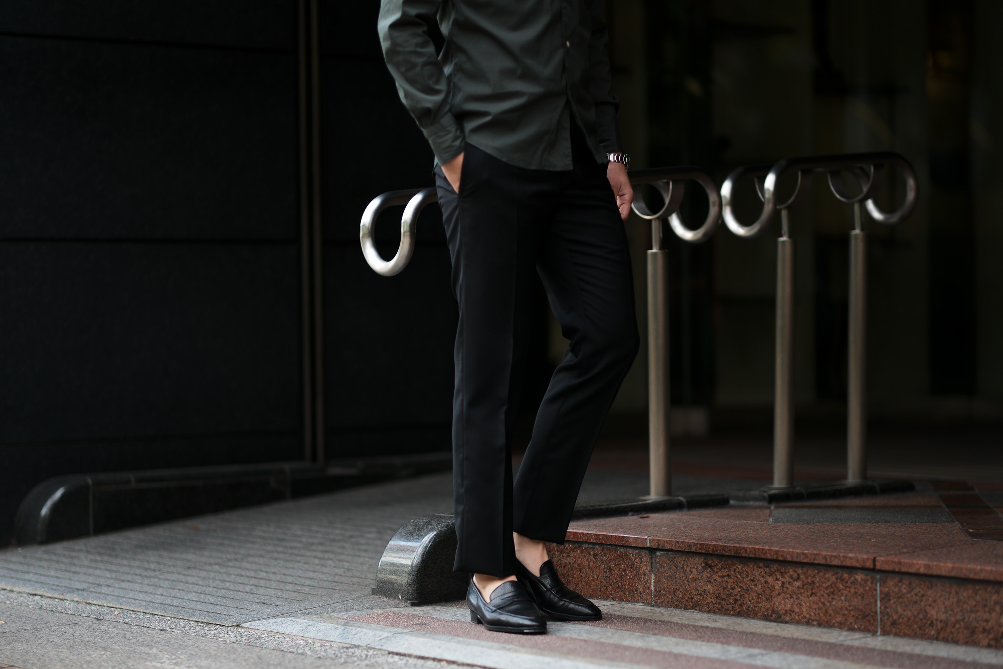 INCOTEX (インコテックス) N35 SLIM FIT (1NT035) SUPER 100’S YARN DYED TROPICAL トロピカルウール サマーウール スラックス BLACK (ブラック・990) 2020 春夏新作 愛知 名古屋 altoediritto アルトエデリット