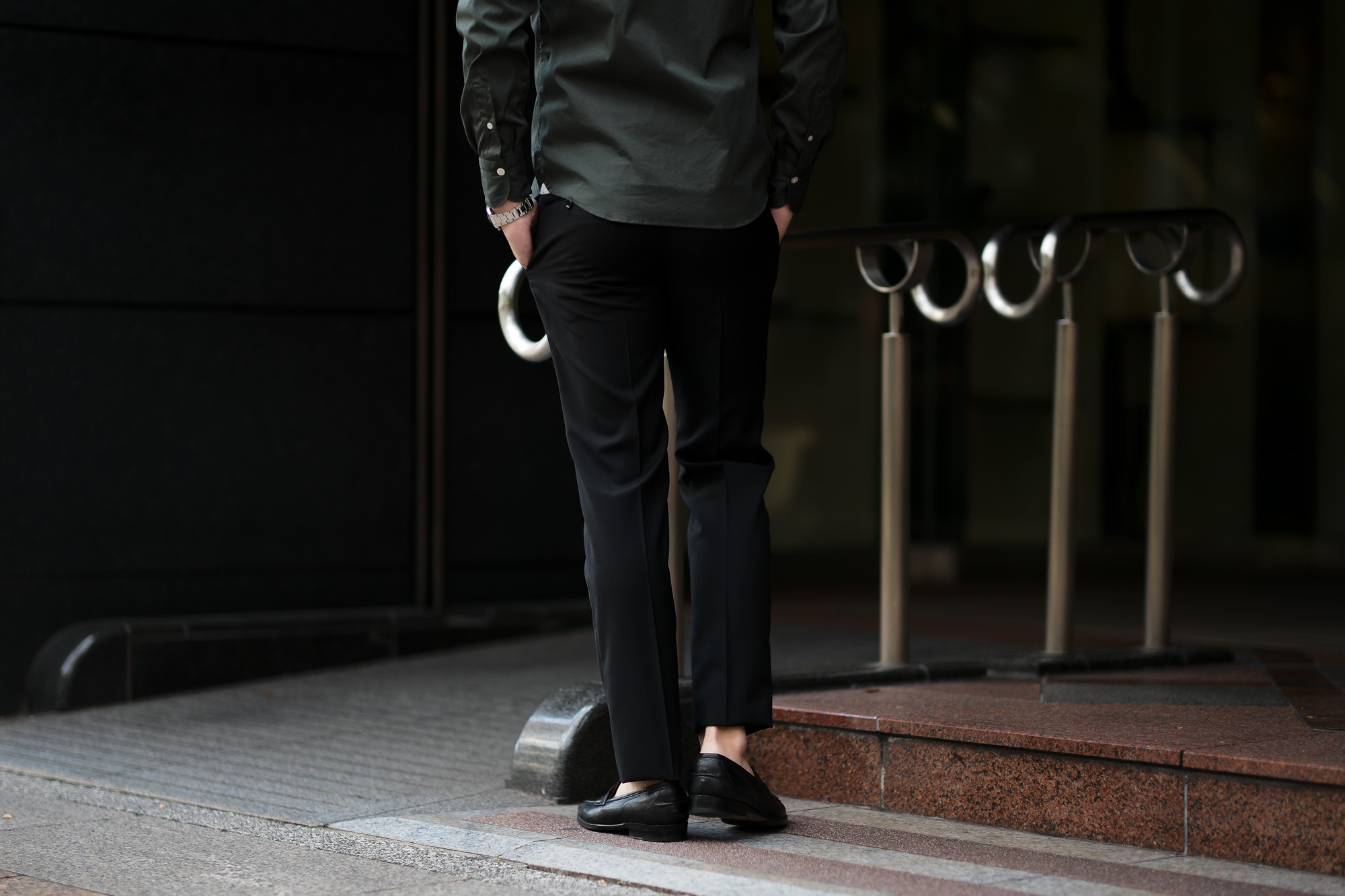 INCOTEX (インコテックス) N35 SLIM FIT (1NT035) SUPER 100’S YARN DYED TROPICAL トロピカルウール サマーウール スラックス BLACK (ブラック・990) 2020 春夏新作 愛知 名古屋 altoediritto アルトエデリット