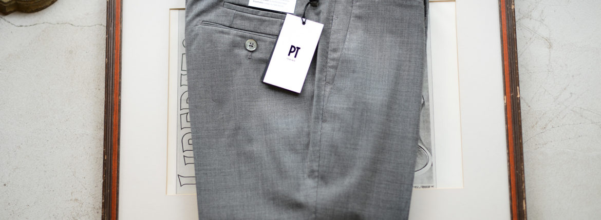 PT TORINO(ピーティートリノ) TRAVELLER (トラベラー) SUPER SLIM FIT (スーパースリムフィット) WASHABLE TECHNO WOOL ストレッチ ウォッシャブル トロピカル サマーウール スラックス GRAY (グレー・0230) 2020 春夏新作 pttorino 愛知 名古屋 altoediritto アルトエデリット