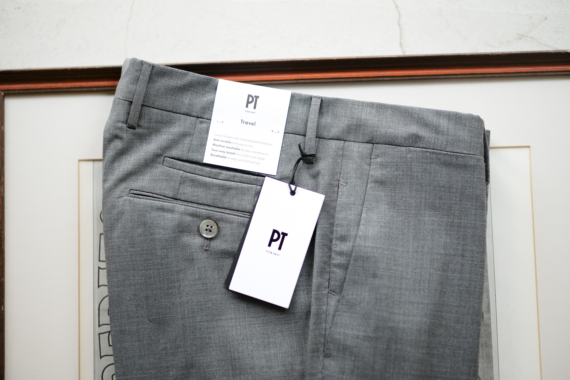 PT TORINO(ピーティートリノ) TRAVELLER (トラベラー) SUPER SLIM FIT (スーパースリムフィット) WASHABLE TECHNO WOOL ストレッチ ウォッシャブル トロピカル サマーウール スラックス GRAY (グレー・0230) 2020 春夏新作 pttorino 愛知 名古屋 altoediritto アルトエデリット