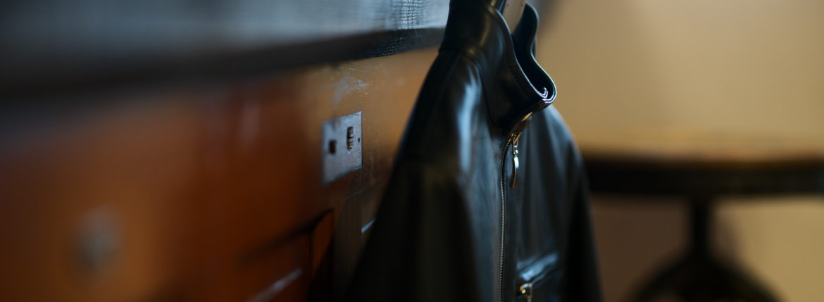 SILENCE(サイレンス) Single Leather Jacket (シングルレザー ジャケット) Lambskin Nappa Leather (ラムナッパ レザー) シングル ライダース ジャケット NERO (ブラック) Made in italy (イタリア製) 2020 春夏新作 愛知 名古屋 altoediritto アルトエデリット レザージャケット