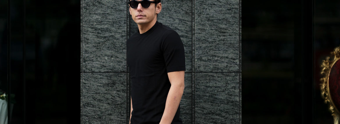 ZANONE(ザノーネ) Crew Neck T-shirt (クルーネックTシャツ) ice cotton アイスコットン Tシャツ BLACK (ブラック・Z0015) MADE IN ITALY(イタリア製) 2020 春夏 【ご予約受付中】愛知 名古屋 altoediritto アルトエデリット tee 夏Tシャツ