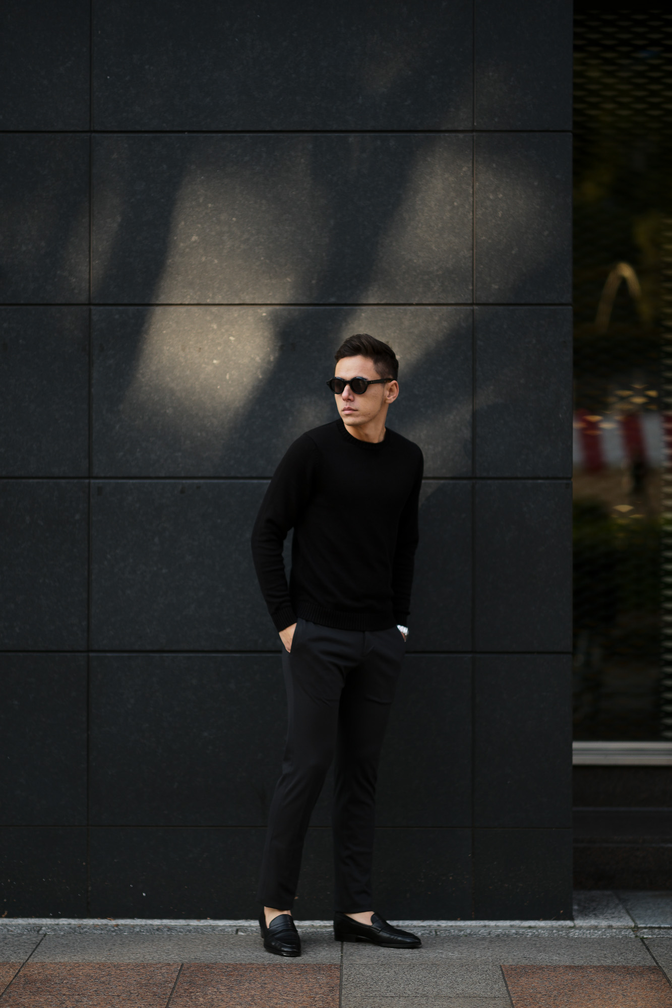 ZANONE(ザノーネ) Crew Neck Sweater (クルーネック セーター) リネンコットン ミドルゲージ サマー ニット セーター BLACK (ブラック・Z0015) made in italy (イタリア製) 2020 春夏新作 愛知 名古屋 altoediritto アルトエデリット