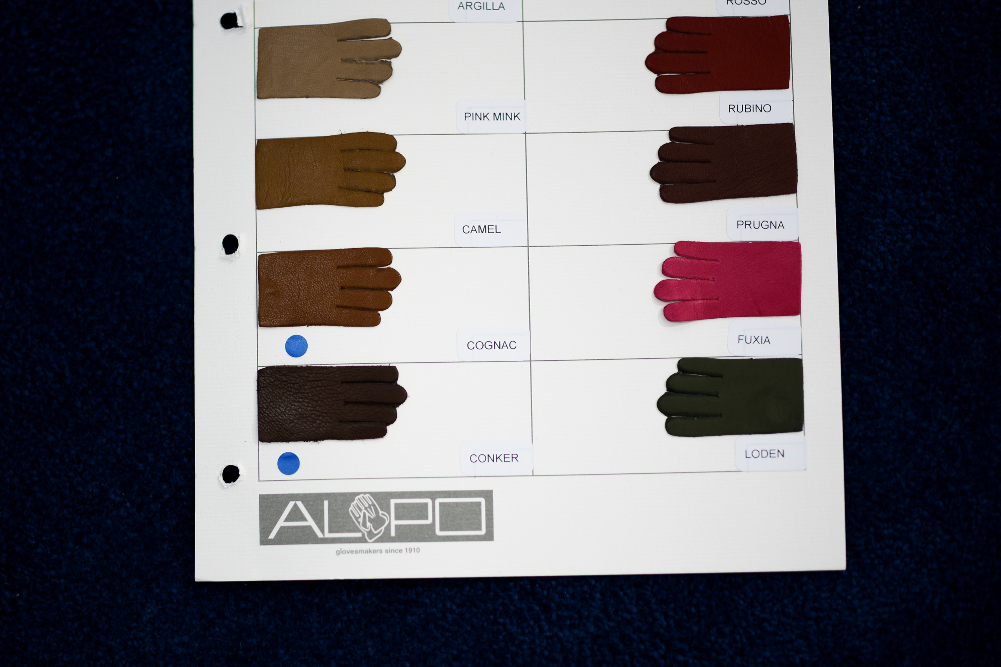 ALPO / アルポ 2020 秋冬 メイン 展示会 レザーグローブ Nappa Leather ナッパレザー COGNAC ミディアムブラウン CONER ダークブラウン NERO ブラック 6 1/2 7 7 1/2 8 8 1/2 愛知 名古屋 Alto e Diritto アルトエデリット