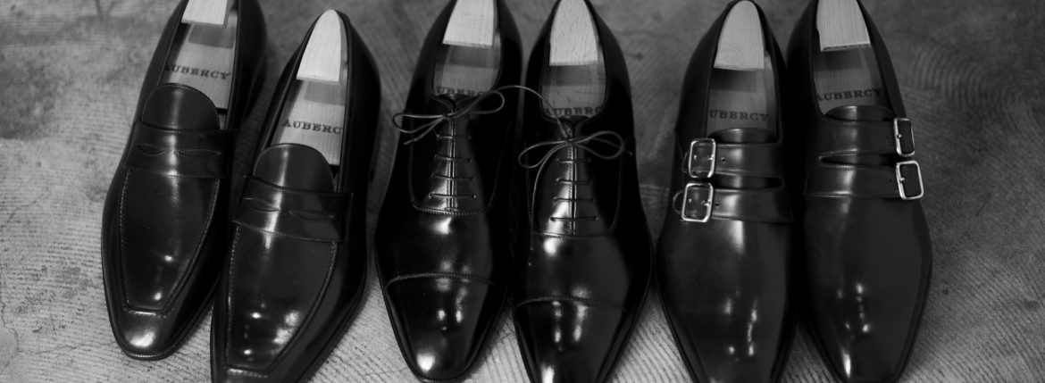 AUBERCY Bootmaker in Paris-1935 【2020AW COLLECTION】 オーベルシー 愛知 名古屋 altoediritto アルトエデリット ドレスシューズ ローファー Aubercy Paris 1935 LUPIN ルパン 3565 VITELLO NERO ブラック コインローファー SWANN スワン 5192 VITELLO NERO ブラック ストレートチップ NEIL ニール 762 VITELLO NERO ブラック ダブルストラップシューズ DARCY LARRY WALLACE ANDRE NEAL FERRANTE SPEEKE