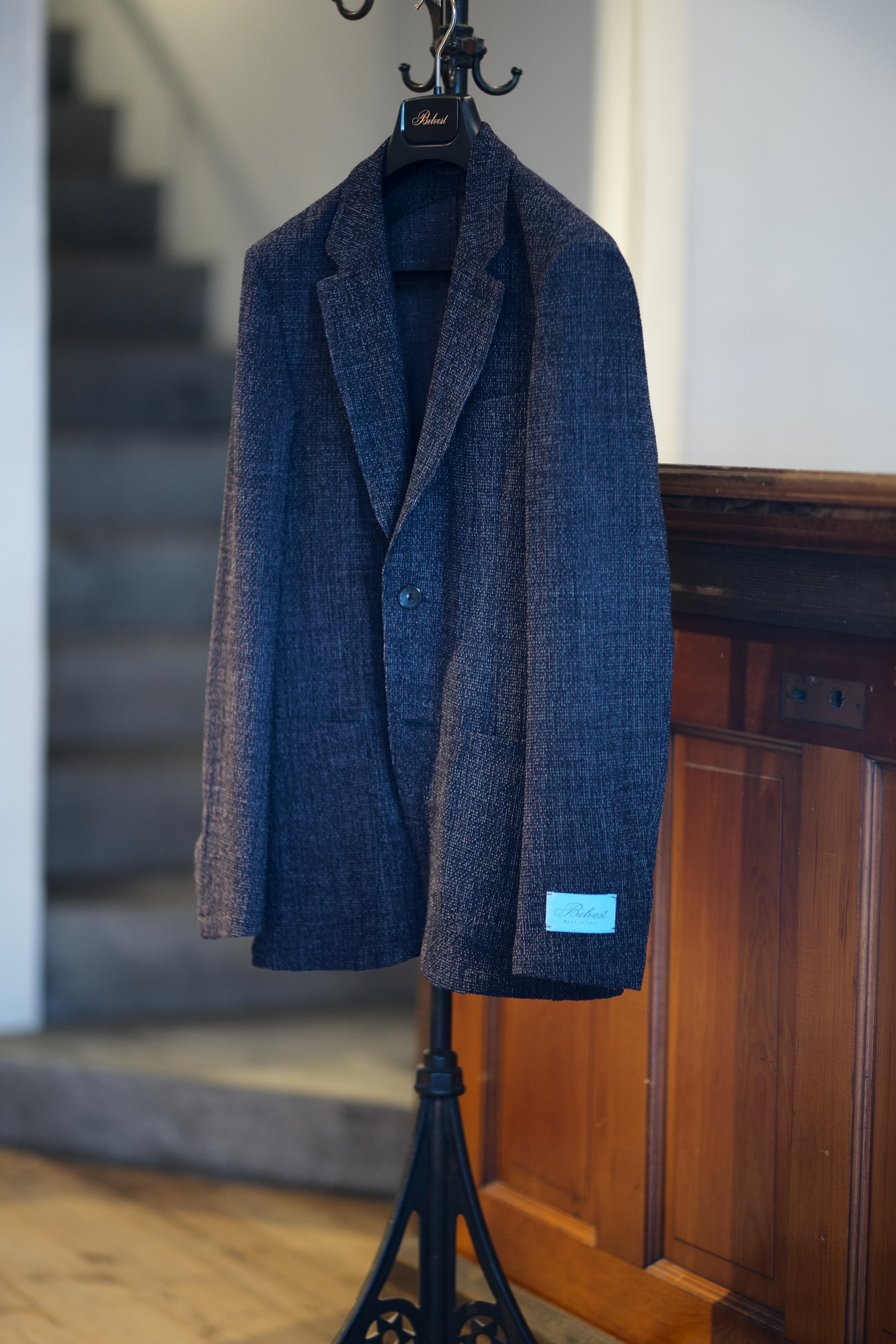 BELVEST (ベルベスト) CAPSULE SINGLE BREASTE JACKET 2PATCH WOOL SLAB COMFORT ストレッチ サマーウールスラブ ジャケット NAVY (ネイビー) Made in italy (イタリア製) 2020 春夏新作 愛知 名古屋 altoediritto アルトエデリット