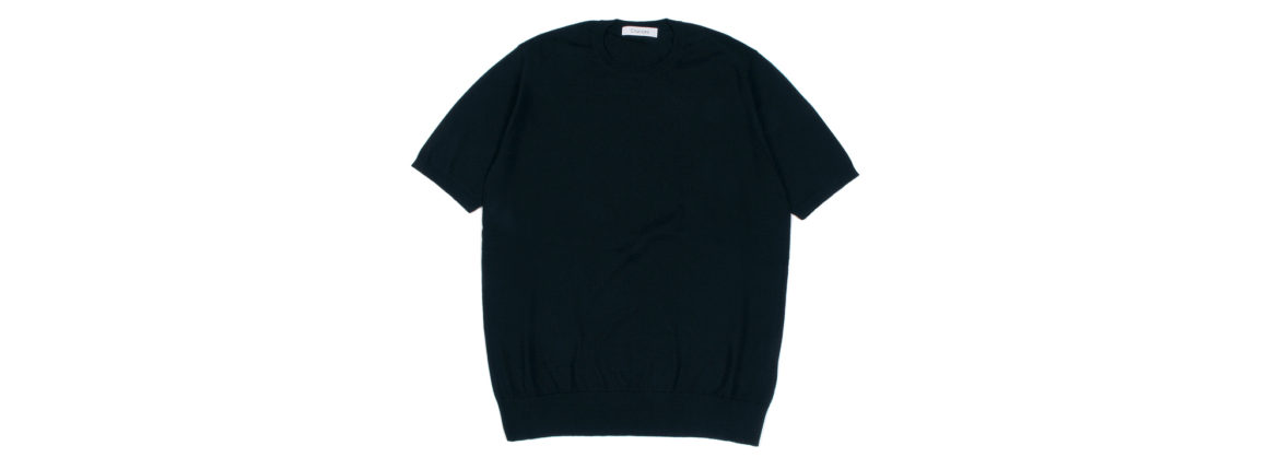 Cruciani(クルチアーニ) 33G Knit T-shirt 33ゲージ コットン ニット Tシャツ BLACK (ブラック・Z0048) made in italy (イタリア製) 2020 春夏新作 愛知 名古屋 altoediritto アルトエデリット ニットTEE