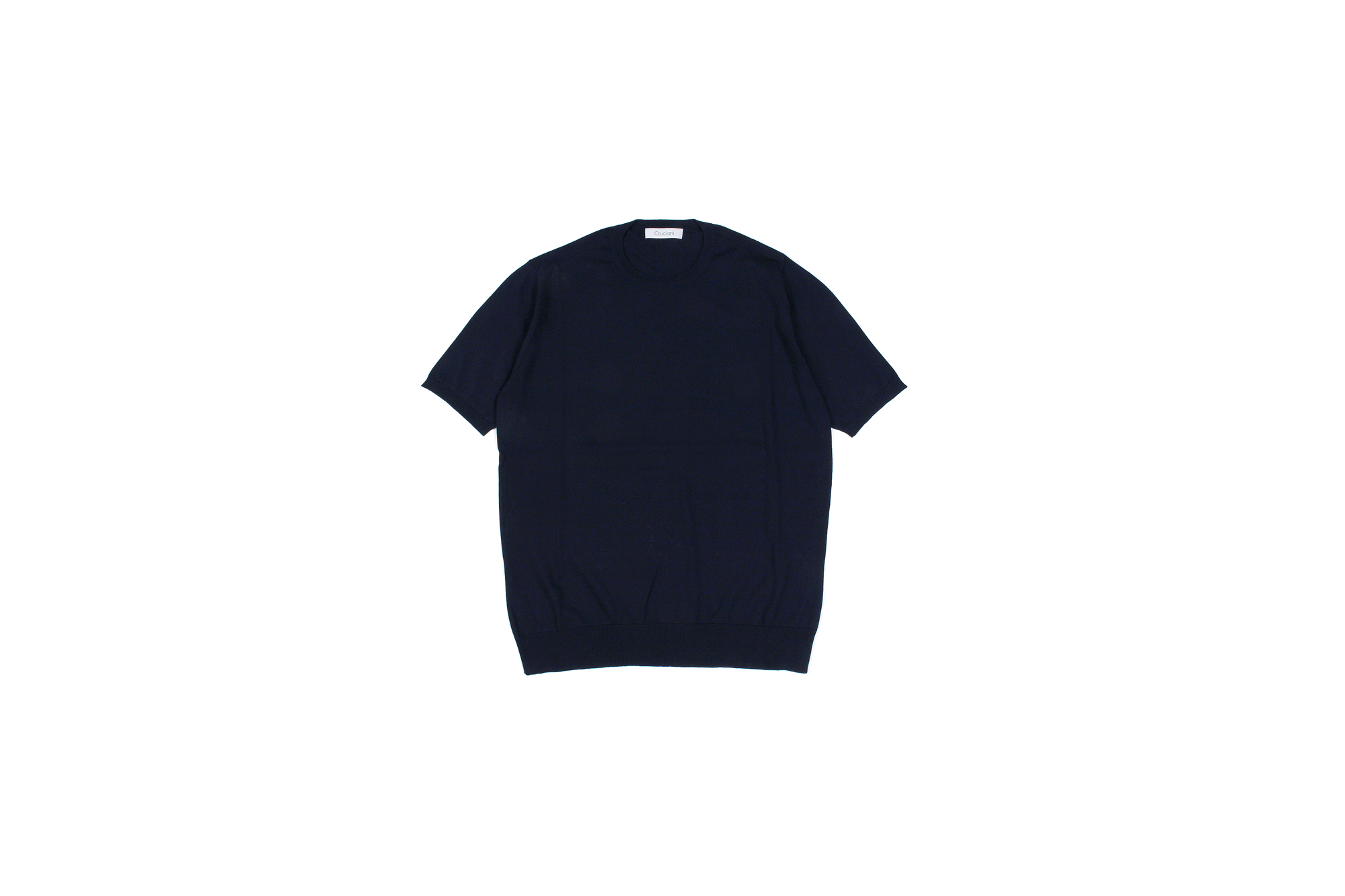 Cruciani(クルチアーニ) 33G Knit T-shirt 33ゲージ コットン ニット Tシャツ NAVY (ネイビー・Z0064)  made in italy (イタリア製) 2020 春夏新作  愛知 名古屋 altoediritto アルトエデリット ニットTEE