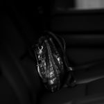 cuervo bopoha(クエルボ ヴァローナ) Satisfaction Leather Collection (サティスファクション レザー コレクション) FLOYD(フロイド) Crocodile Leather(クロコダイルレザー) レザードローストリングバック 巾着 NAVY (ネイビー) Made in Japan(日本製) 2020【Special Model】のイメージ