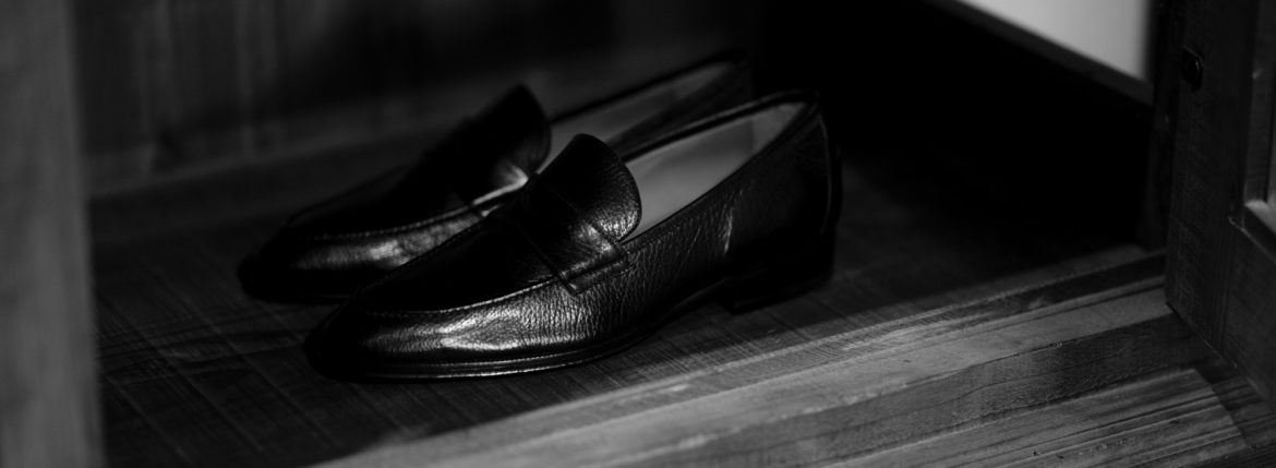 ENZO BONAFE(エンツォボナフェ) ART. EB-08 Coin Loafer コインローファー LAMA ラマレザー ドレスシューズ ローファー NERO(ブラック) made in italy (イタリア製) 2020 春夏 【ご予約受付中】愛知 名古屋 enzobonafe エンツォボナフェ eb08 ローファー zodiac nagoya alto e diritto altoediritto アルトエデリット コードバン