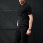 FEDELI(フェデーリ) Crew Neck T-shirt (クルーネック Tシャツ) ギザコットン Tシャツ BLACK (ブラック・36) made in italy (イタリア製) 2020 春夏新作 【入荷しました】【フリー分発売開始】のイメージ
