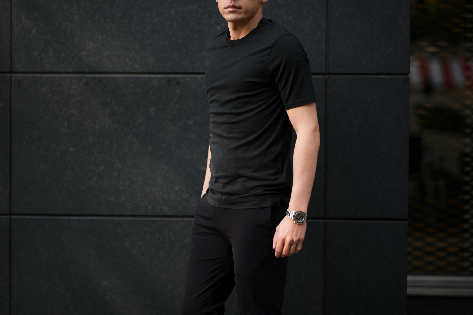 FEDELI(フェデーリ) Crew Neck T-shirt (クルーネック Tシャツ) ギザコットン Tシャツ BLACK (ブラック・36) made in italy (イタリア製) 2020 春夏新作 【入荷しました】【フリー分発売開始】 愛知 名古屋 altoediritto アルトエデリット TEE