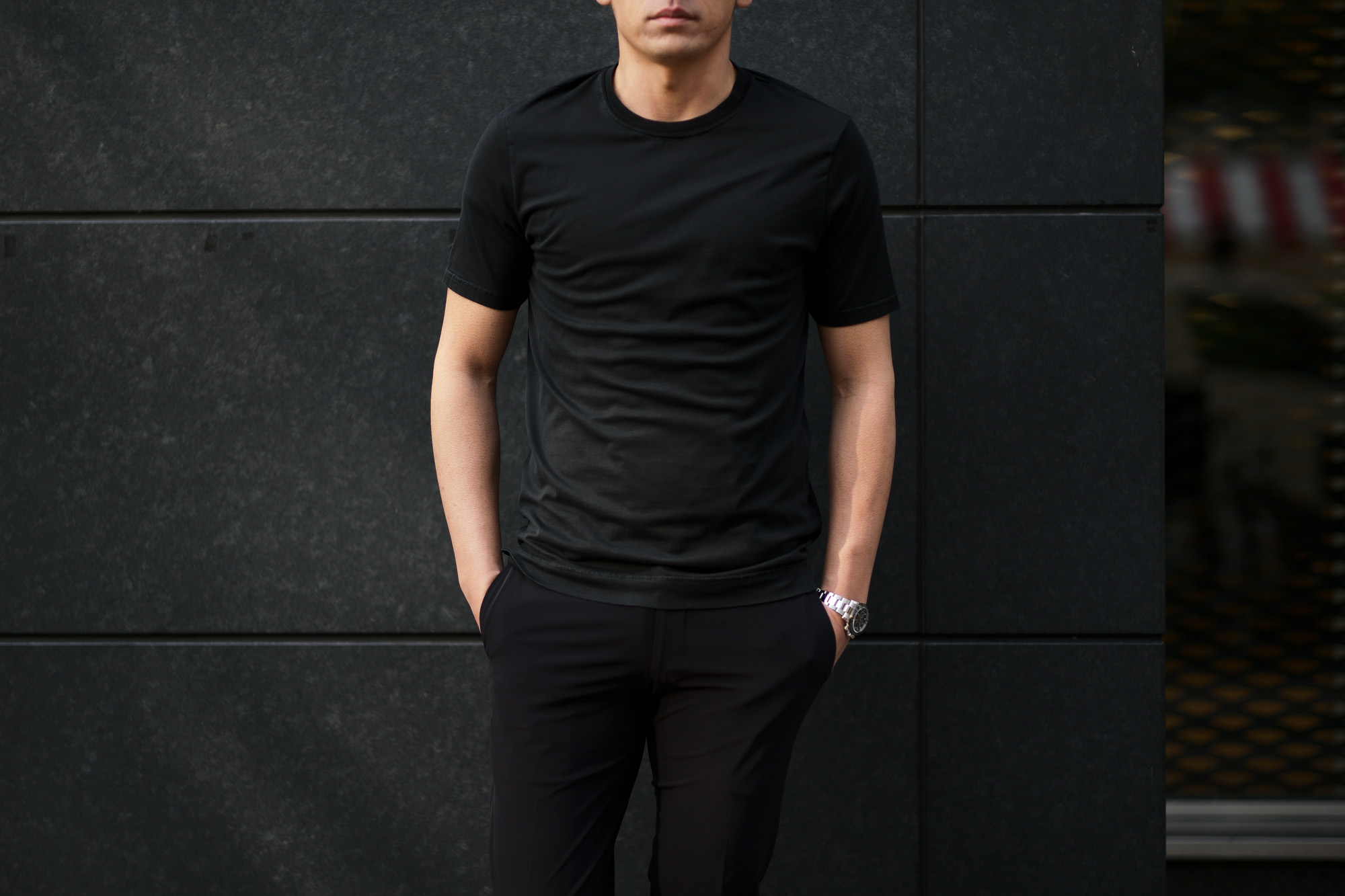 FEDELI(フェデーリ) Crew Neck T-shirt (クルーネック Tシャツ) ギザコットン Tシャツ BLACK (ブラック・36) made in italy (イタリア製) 2020 春夏新作 愛知 名古屋 altoediritto アルトエデリット TEE