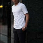 FEDELI(フェデーリ) Crew Neck T-shirt (クルーネック Tシャツ) ギザコットン Tシャツ WHITE (ホワイト・41) made in italy (イタリア製) 2020 春夏新作 【入荷しました】【フリー分発売開始】のイメージ