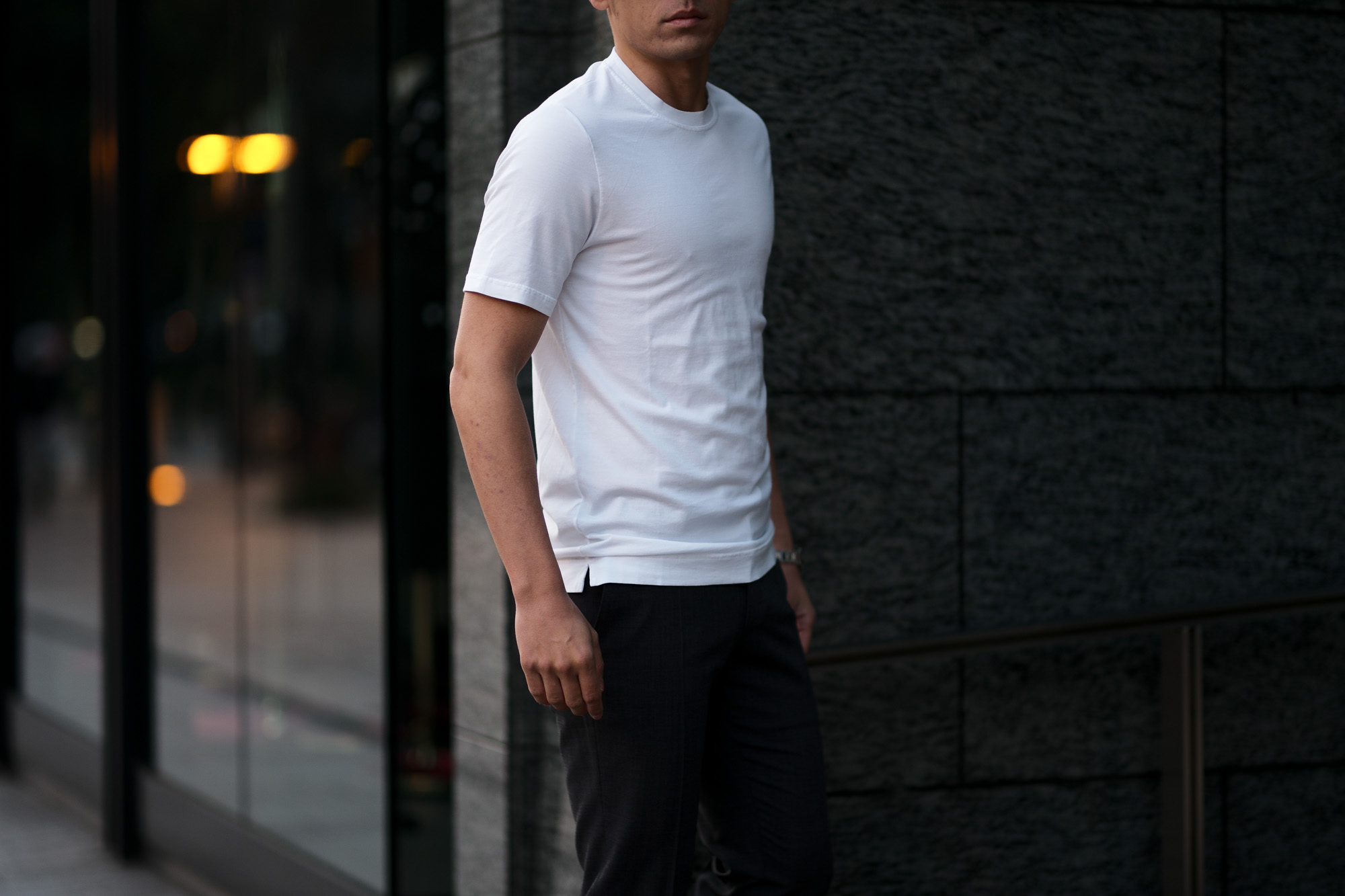 FEDELI(フェデーリ) Crew Neck T-shirt (クルーネック Tシャツ) ギザコットン Tシャツ WHITE (ホワイト・41) made in italy (イタリア製) 2020 春夏新作  愛知 名古屋 altoediritto アルトエデリット TEE