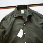 Finamore (フィナモレ) SEUL ITALIAN COLOR COTTON LINEN SHIRTS コットンリネン ワンピースカラー シャツ OLIVE (オリーブ・14) made in italy (イタリア製) 2020 春夏新作 【入荷しました】【フリー分発売開始】のイメージ