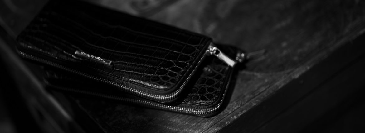 Georges de Patricia // Phantom Crocodile Long 18K GOLD NOIR 2020 ジョルジュ ド パトリシア ファントム クロコダイル ロング 18Kゴールド ニロティカス クロコダイル エキゾチックレザー ロングウォレット 愛知 名古屋 altoediritto アルトエデリット 財布 長財布