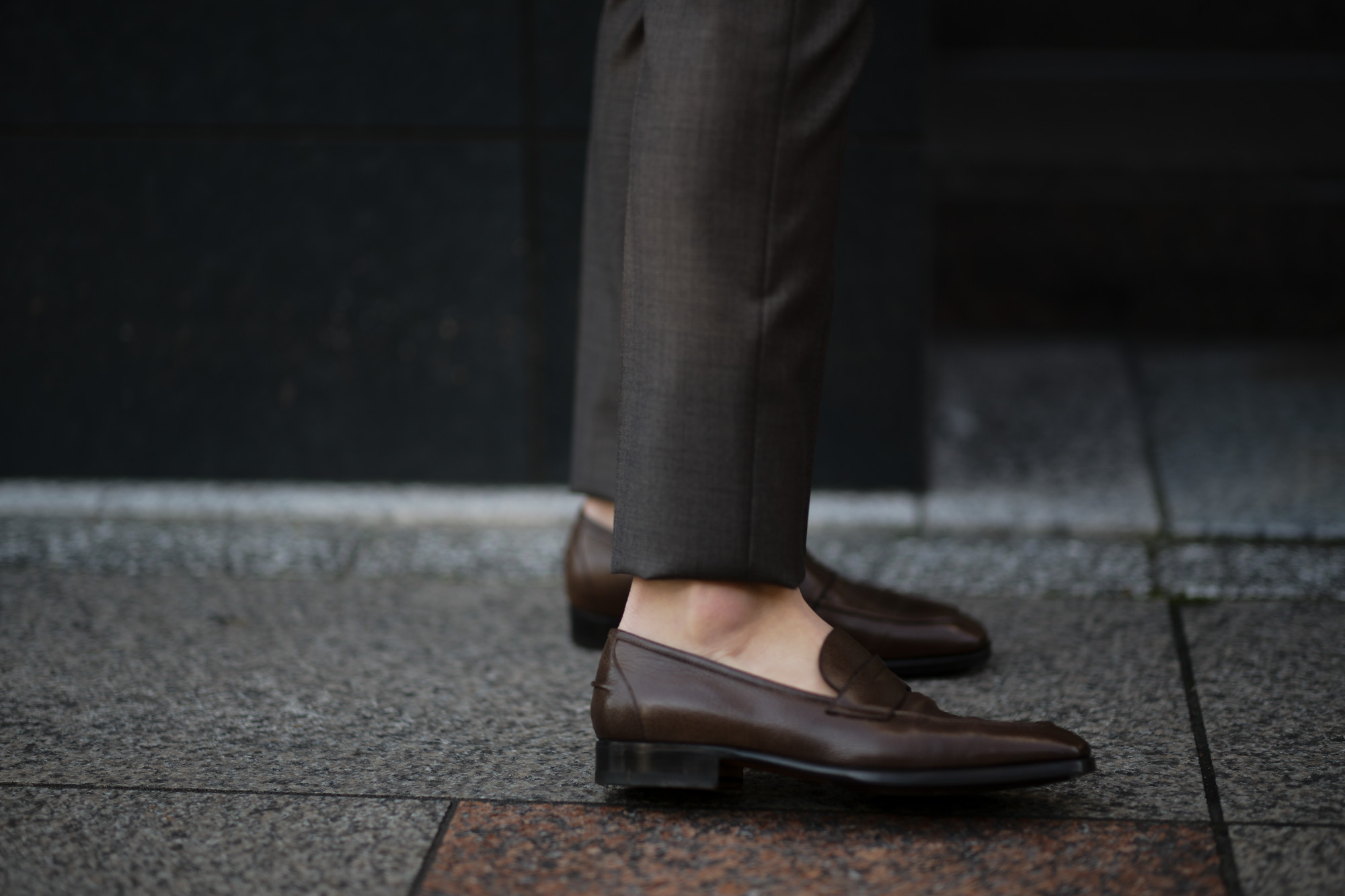 INCOTEX(インコテックス) N35 SLIM FIT (1NT035) SUPER 100'S SHARKSKIN シャークスキン スラックス BROWN (ブラウン・605) 2020 春夏新作 愛知 名古屋 altoediritto アルトエデリット