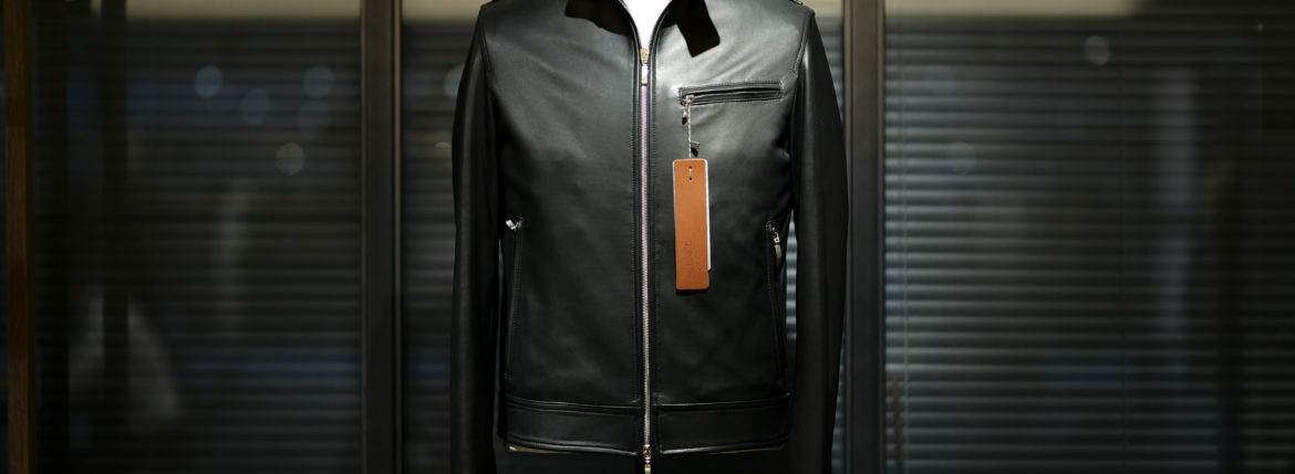 SILENCE(サイレンス) Single Leather Jacket (シングルレザー ジャケット) Goat Suede Leather (ゴートスエード レザー) シングル ライダース ジャケット COBALTO (ブルー) Made in italy (イタリア製) 2020 秋冬 【Alto e Diritto限定モデル】【ご予約受付中】のイメージ