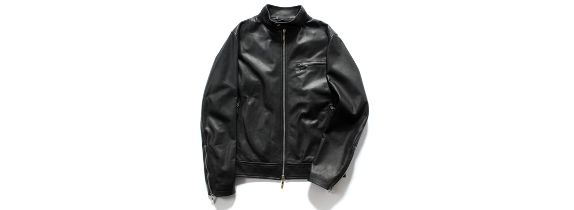 SILENCE(サイレンス) Single Leather Jacket (シングルレザー ジャケット) Lambskin Nappa Leather (ラムナッパ レザー) シングル ライダース ジャケット NERO (ブラック) Made in italy (イタリア製) 2020 春夏新作 愛知 名古屋 altoediritto アルトエデリット レザージャケット