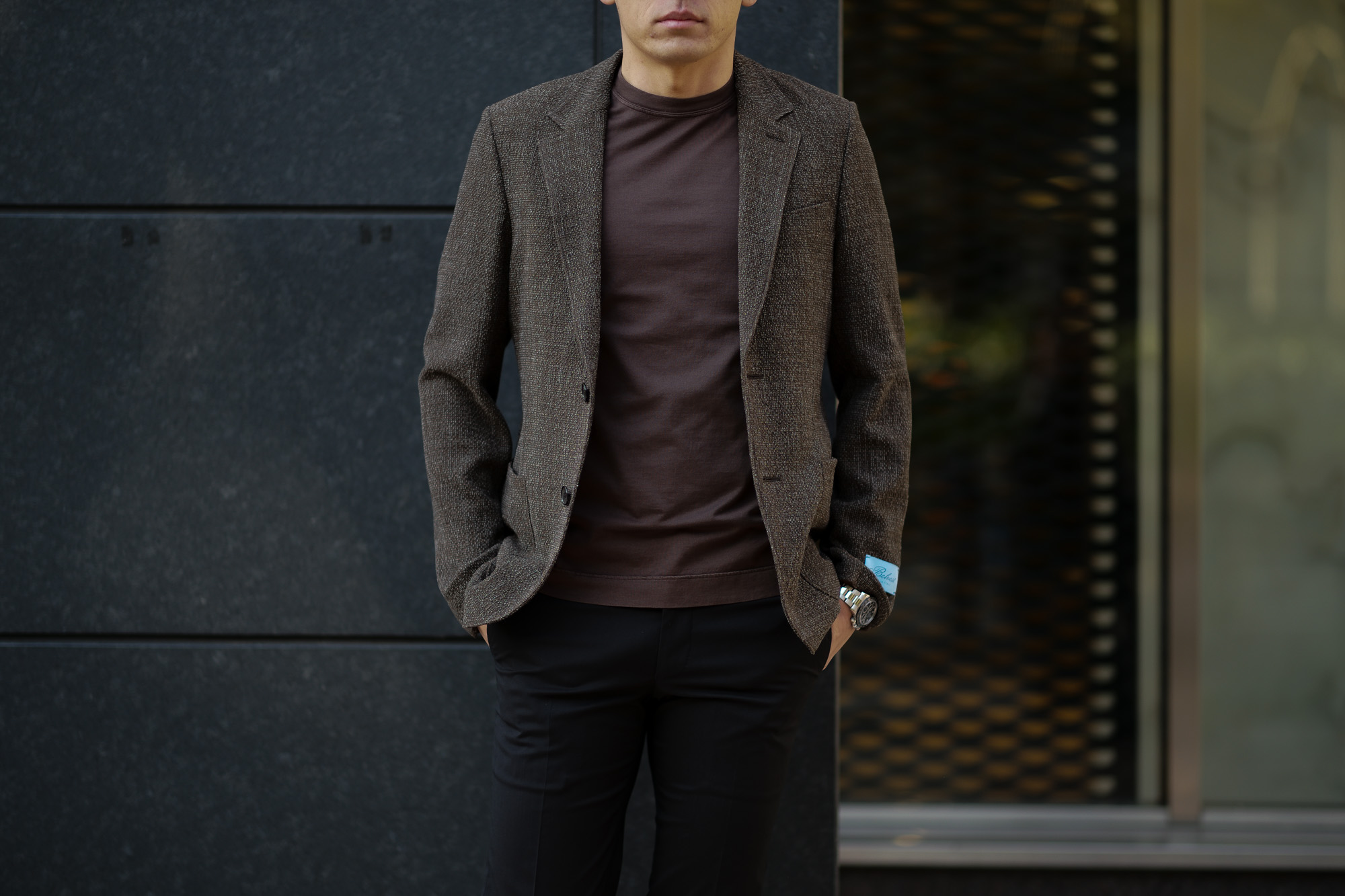 BELVEST (ベルベスト) CAPSULE SINGLE BREASTE JACKET 2PATCH WOOL SLAB COMFORT ストレッチ サマーウールスラブ ジャケットBROWN (ブラウン) Made in italy (イタリア製) 2020 春夏新作 愛知 名古屋 altoediritto アルトエデリット